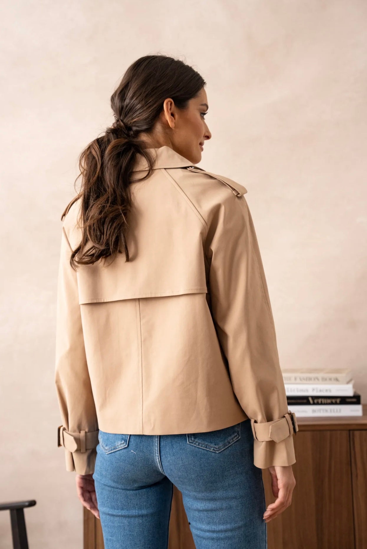 Trenchcoat kurz beige