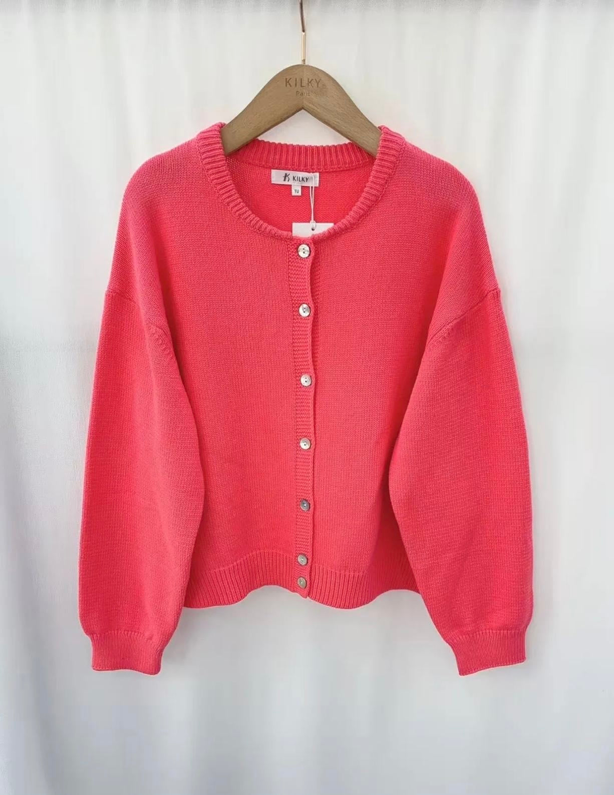 Cardigan koralle
