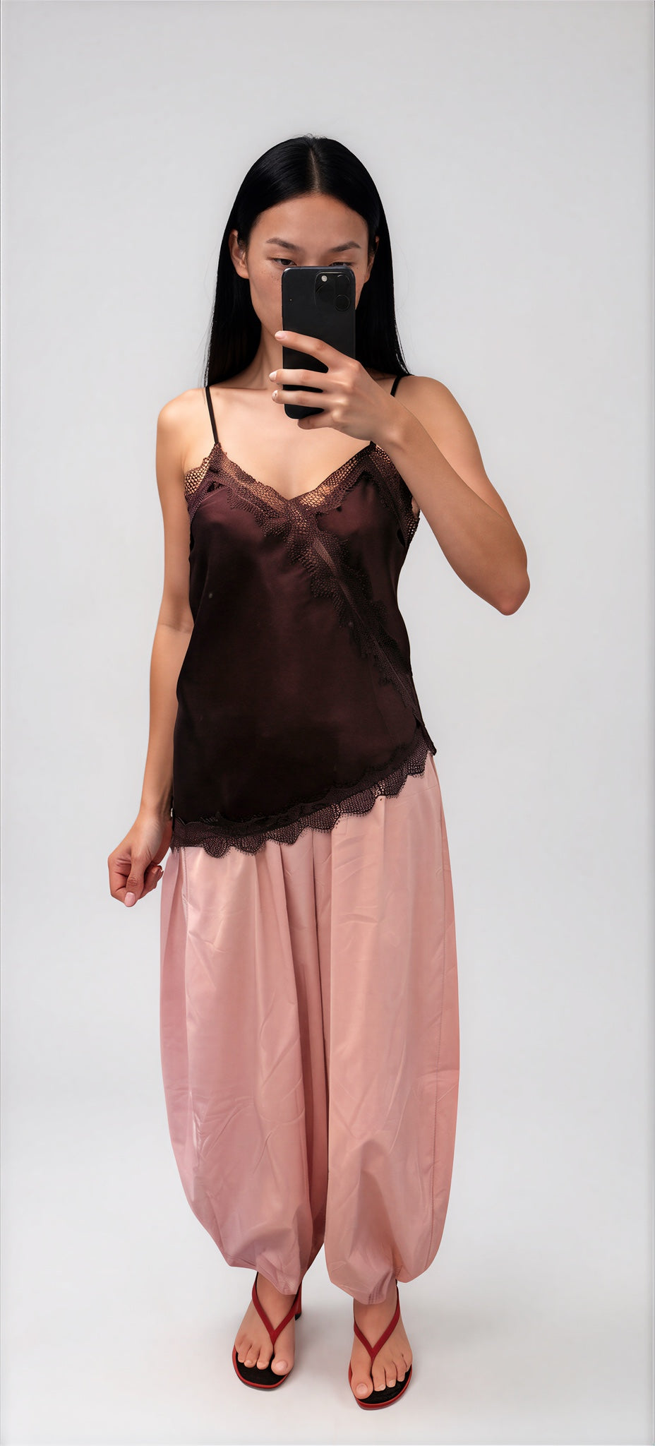 Valérie Satin Lace Top
