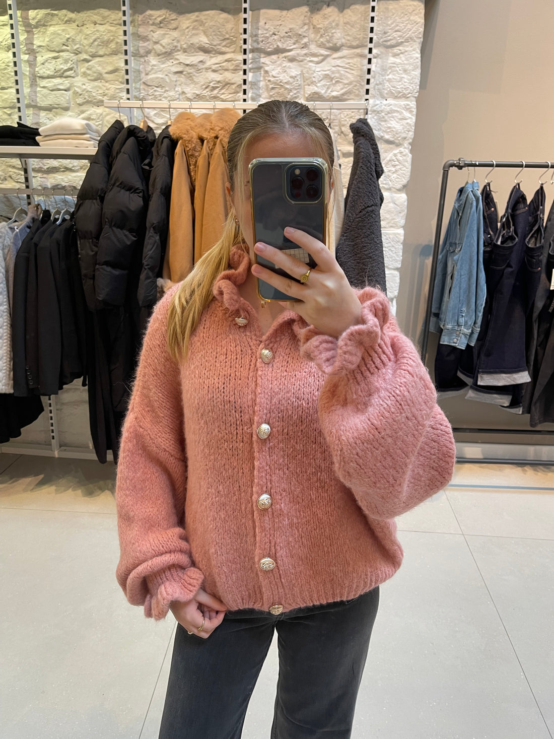 Cardigan Ruffles Rosé