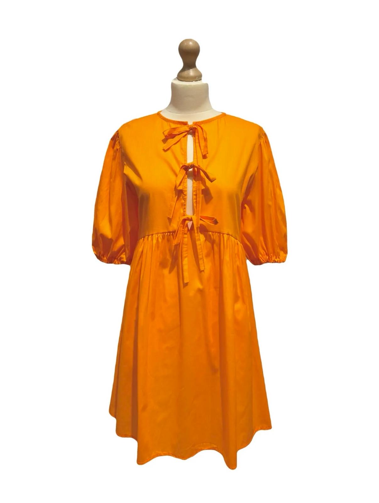 Kleid mit Schleife und Volant in 7 Farben