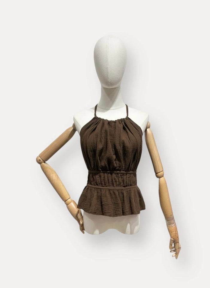 Top zum Set braun