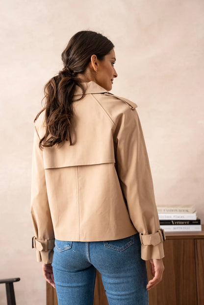 Trenchcoat kurz beige