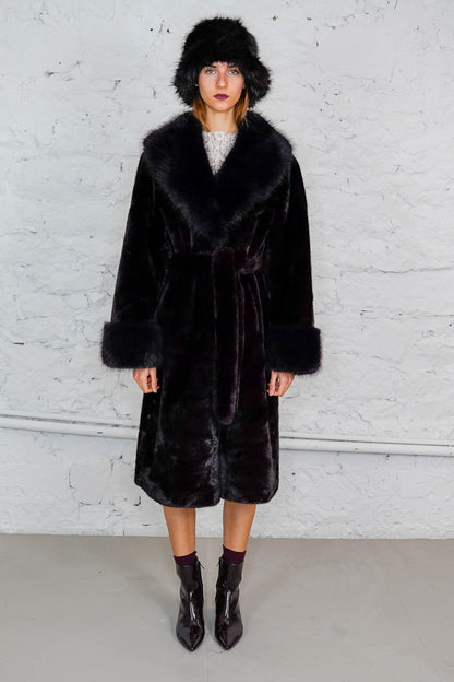 Faux Fur Mantel "TOKYO" long