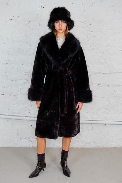 Faux Fur Mantel "TOKYO" long