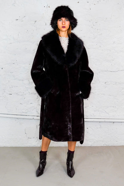 Faux Fur Mantel "TOKYO" long