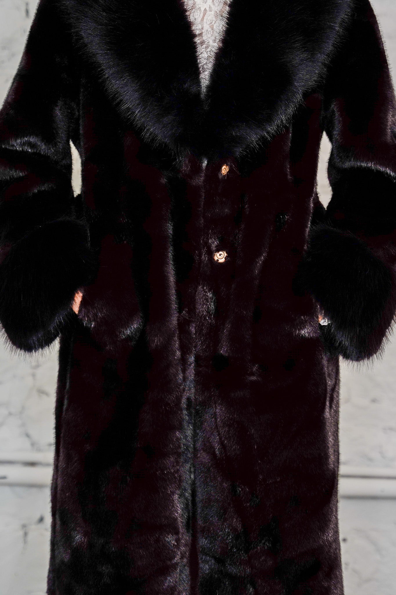 Faux Fur Mantel "TOKYO" long