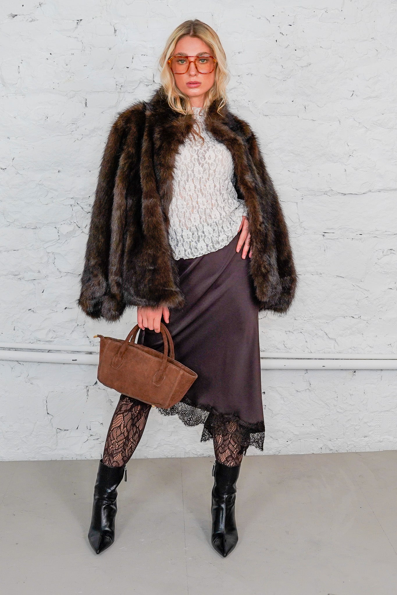 Wildledertasche "MINI BOWLING"