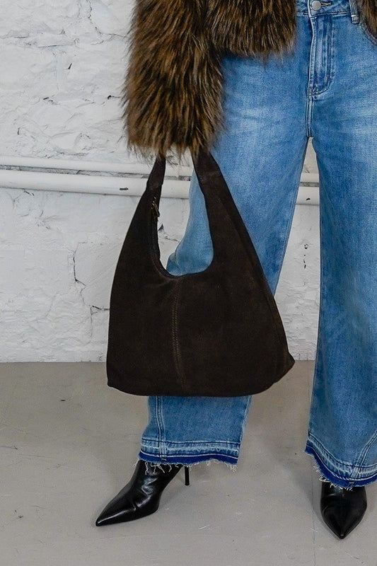 Wildledertasche "CURVY TOTE"