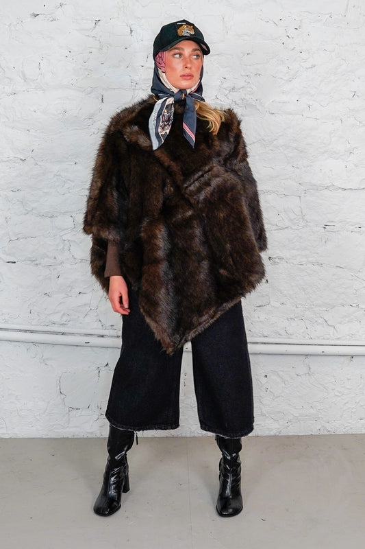 Faux Fur Poncho "OSLO"
