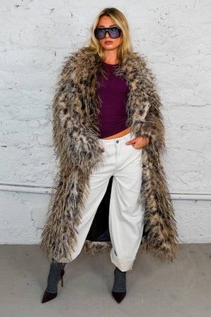 Faux Fur Mantel "CORTINA"