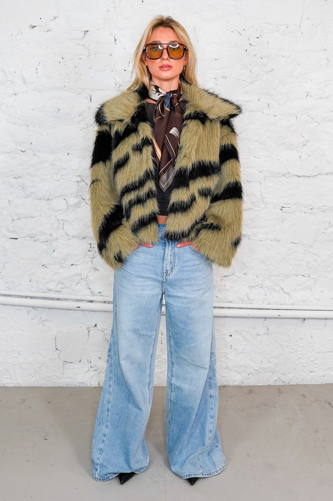 Faux Fur Jacke "HELSINKI" kurz