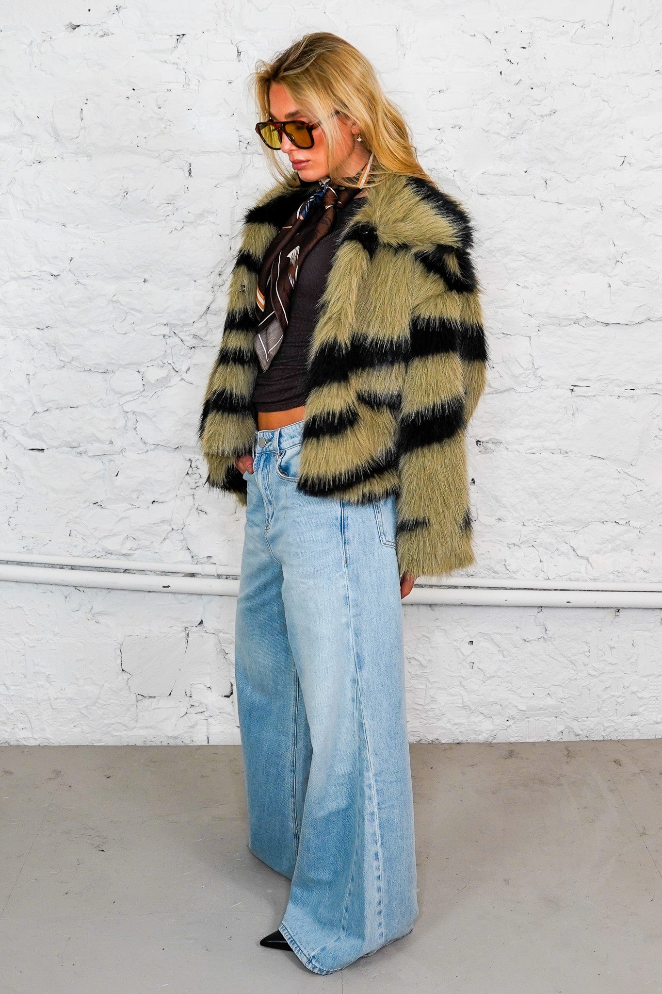 Faux Fur Jacke "HELSINKI" kurz