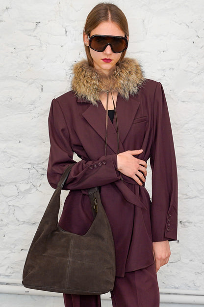 Wildledertasche "CURVY TOTE"