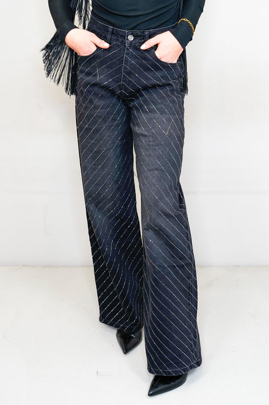 Glitzerjeans "VOGUE"