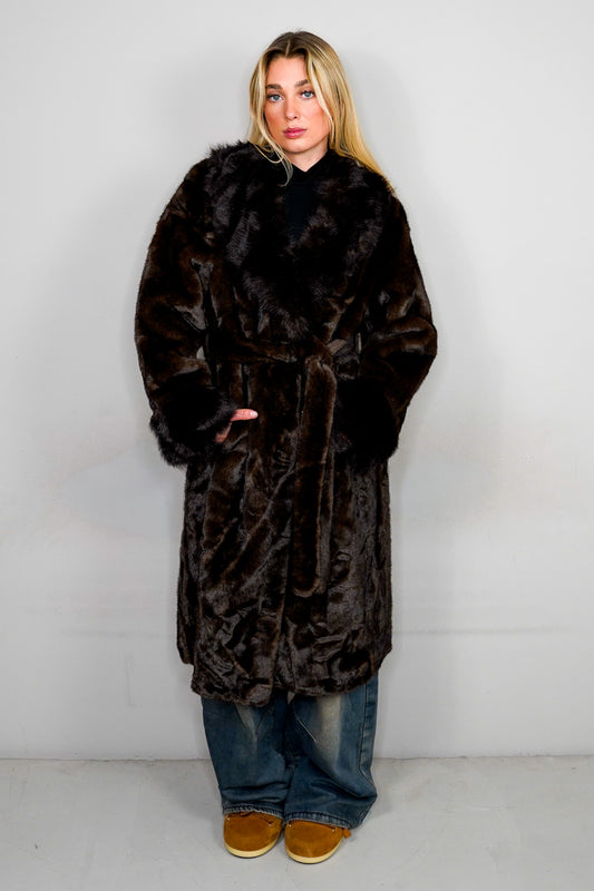 Faux Fur Mantel "TOKYO" long