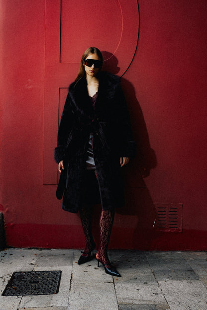 Faux Fur Mantel "TOKYO" long