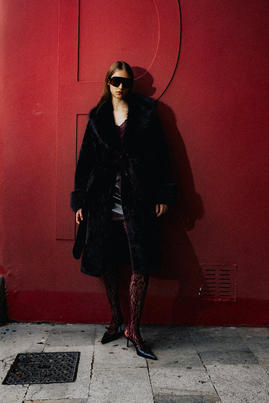 Faux Fur Mantel "TOKYO" long