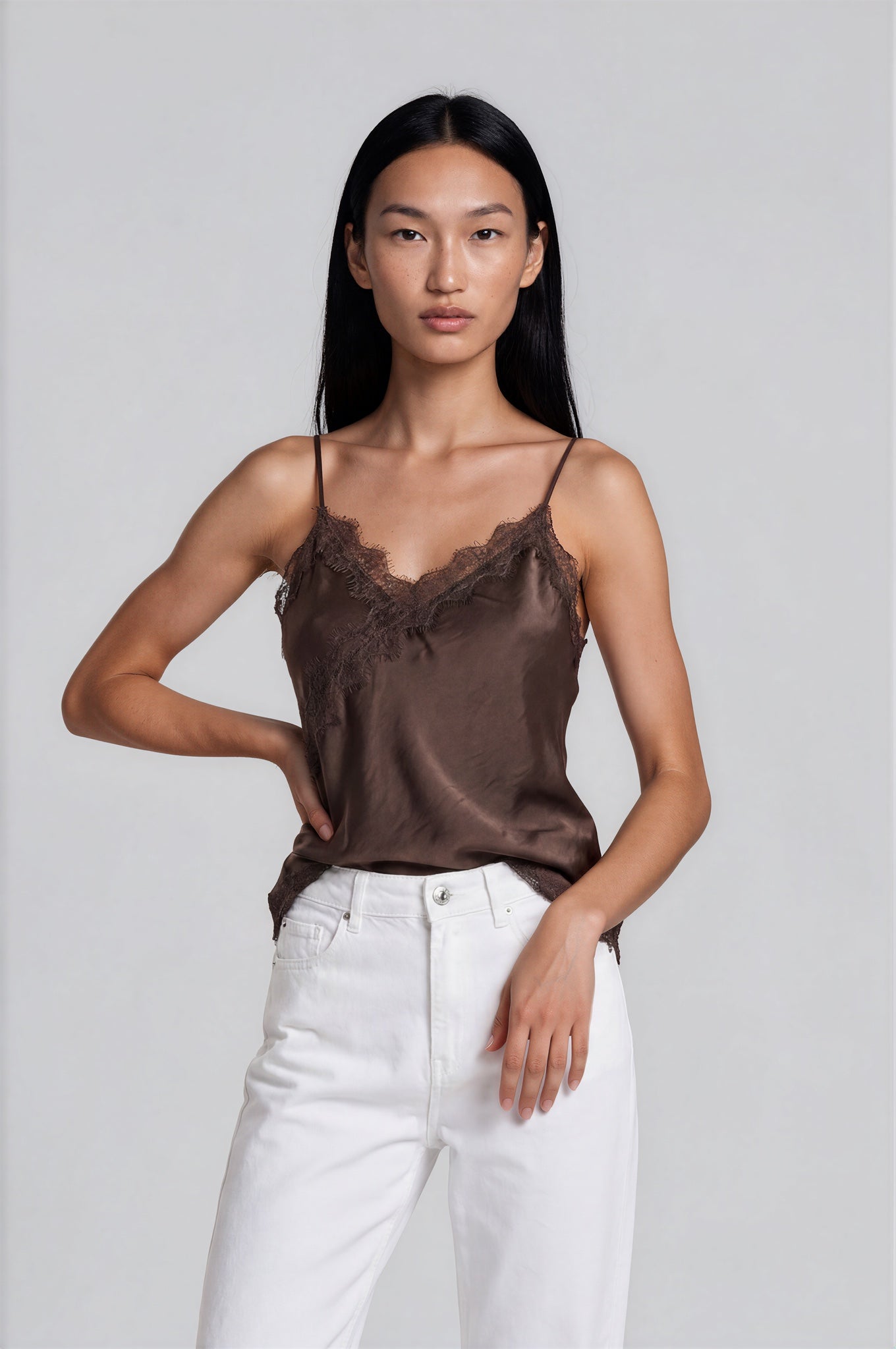 Valérie Satin Lace Top